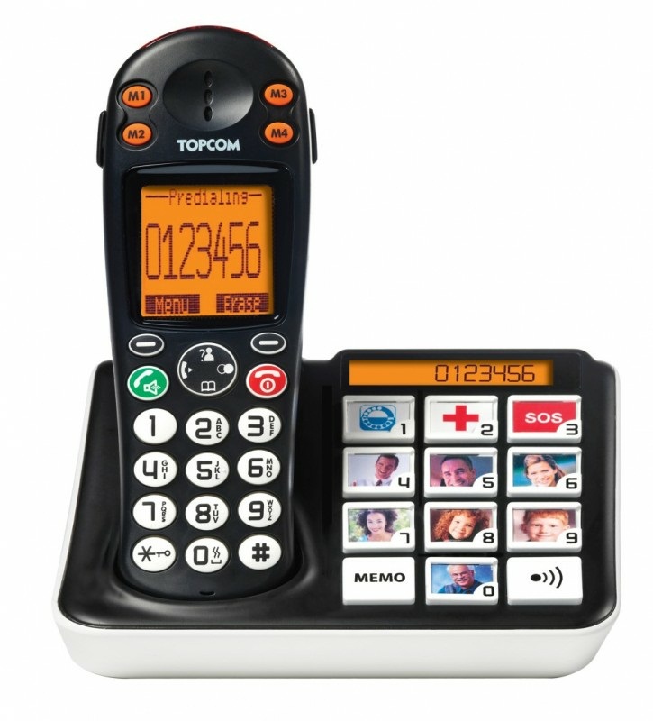 Topcom Sologic B935 Black Single Big Button Dect Cordless Phone